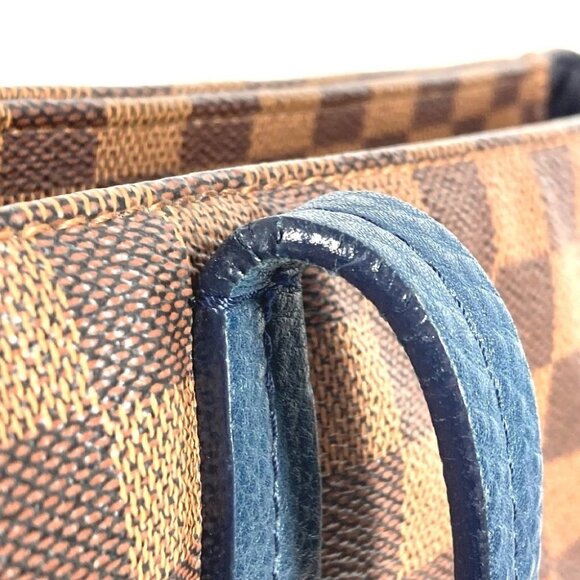 LOUIS VUITTON N41242 Damier Cabas Bag Tote Bag Large Shoulder Bag Brown/Navy - Picture 10 of 16